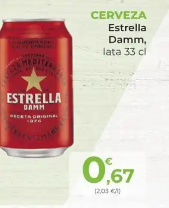 SPAR CERVEZA Estrella Damm, lata 33 cl oferta
