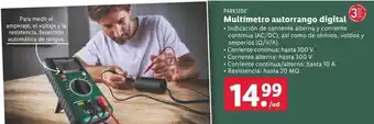 Lidl Multímetro digital parkside oferta