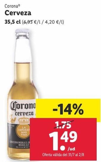 Lidl Cerveza corona oferta