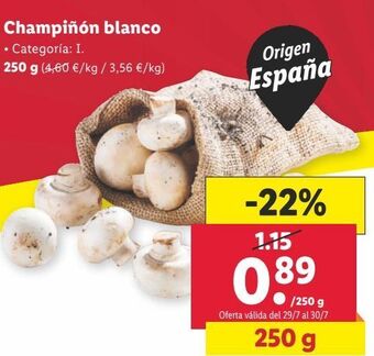 Lidl Champiñones oferta