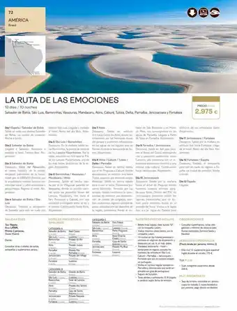 Tui Travel PLC 72 américa brasil la ruta de las emociones 13 días / 10 noches salvador de bahía, são luis, barrerinhas, vassouras, mand oferta