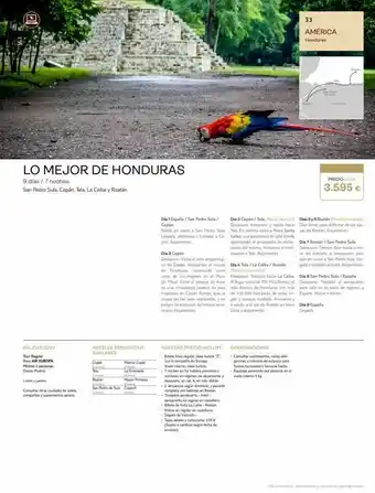 Tui Travel PLC 10) lo mejor de honduras 9 días / 7 noches san pedro sula, copán, tela, la ceiba y roatán salidas 2023 tour regular. ba oferta
