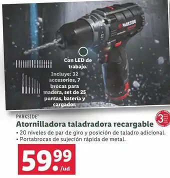 Lidl Atornillador parkside oferta