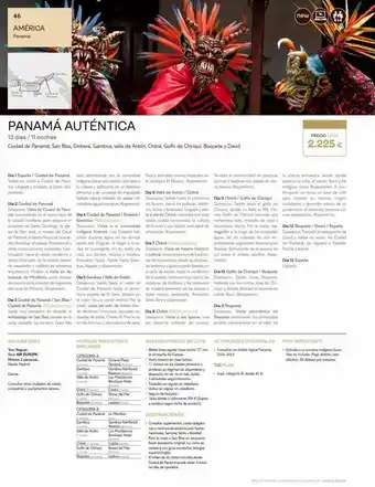 Tui Travel PLC 46 américa panamá anto sb calathe panam panamá auténtica 13 días / 11 noches ciudad de panamá, san blas, emberá, gamb oferta