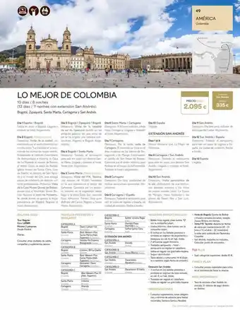 Tui Travel PLC Lo mejor de colombia 10 días / 8 noches (13 días / 11 noches con extensión san andrés) bogotá, zipaquirá, santa marta, car oferta