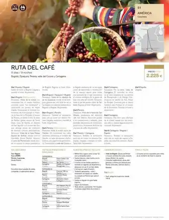 Tui Travel PLC Ruta del café 11 días / 9 noches bogotá, zipaquirá, pereira, valle del cocora y cartagena día 1 españa/ bogotá salida en oferta