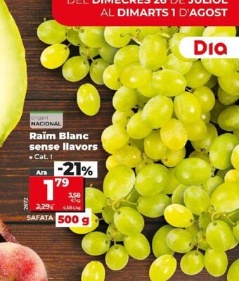 Dia Raïm Blanc sense llavors oferta