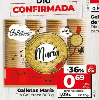 Dia Dia Galleteca Galletas María 800g oferta