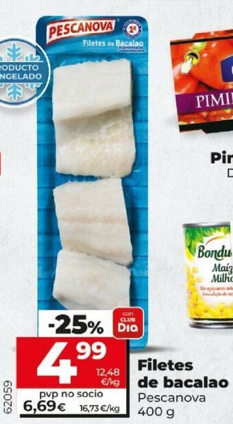 Dia Filetes de bacalao Pescanova 400g oferta