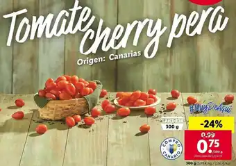 Lidl Tomate cherry pera 300g oferta
