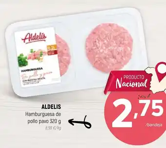 Coviran ALDELIS Hamburguesa de pollo pavo 320 g oferta
