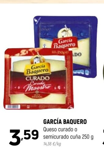 Coviran GARCÍA BAQUERO Queso curado o semicurado cuña 250 g oferta