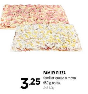 Coviran FAMILY PIZZA familiar queso o mixta 950 g aprox oferta