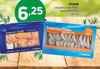 Coviran COVIRAN Langostino crudo 45/55 o cocido 48/64 700 g oferta