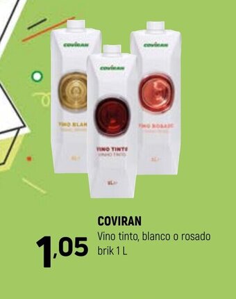 Coviran COVIRAN Vino tinto, blanco o rosado brik 1 L oferta