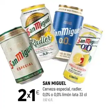 Coviran SAN MIGUEL Cerveza especial, radler, 0,0% 0 0,0% limón lata 33 cl oferta