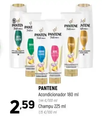 Coviran PANTENE Acondicionador 180 ml Champu 225 ml oferta
