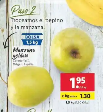 Lidl Manzana golden 1,5kg oferta