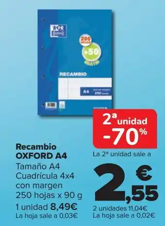 Carrefour Recambio oxford a4 oferta