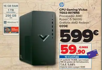 Carrefour Cpu gaming victus tg02-0075ns hp oferta