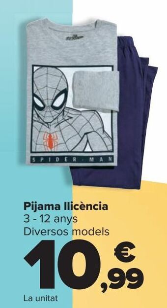 Carrefour Pijama licencias oferta