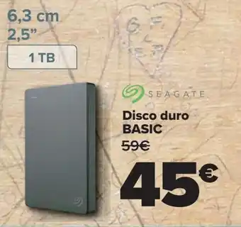 Carrefour Disco duro basic seagate oferta
