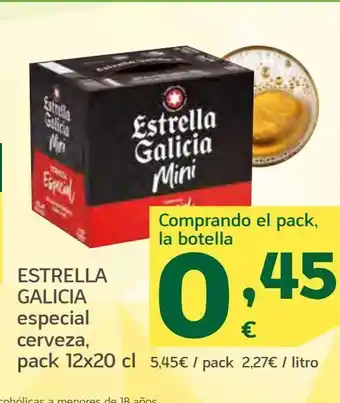 HiperDino Cerveza especial estrella galicia oferta
