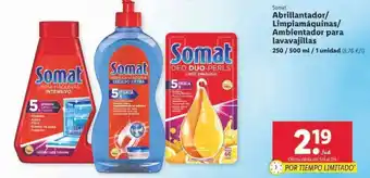 Lidl Somat Abrillantador/Limpiamáquinas/Ambientador para lavavajillas 250 / 500ml / 1 unidad oferta