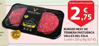Alcampo Burger Meat de Ternera Pastuenca Valles del Esla 2 unid x 150g oferta