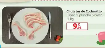 Alcampo Chuletas de Cochinillo Especial plancha o brasa, El kg. oferta