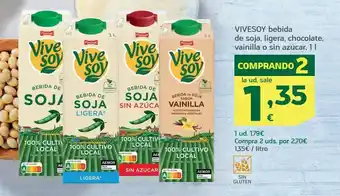 HiperDino Bebida de soja vivesoy oferta