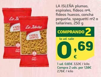 HiperDino Pasta la isleña oferta