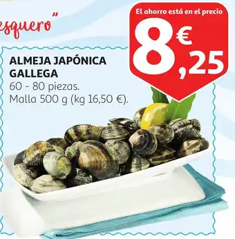Alcampo Almeja Japónica Gallega, 60 - 80 piezas Malla 500g oferta