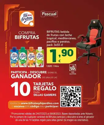 HiperDino Zumo con leche pascual oferta