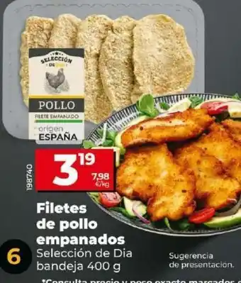 Dia Filetes de pollo empanado oferta