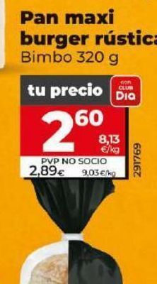 Dia Pan de hamburguesa bimbo oferta
