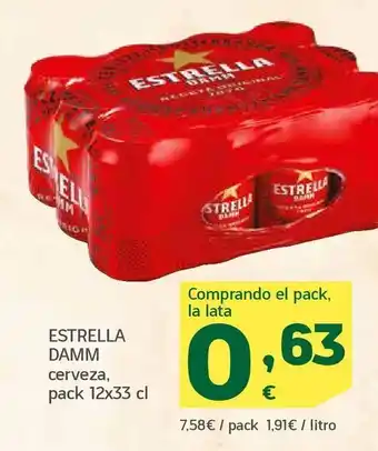 HiperDino Latas de cerveza estrella damm oferta