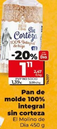 Dia Pan de molde dia oferta
