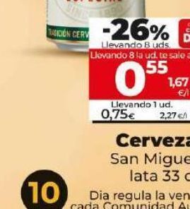 Dia Cerveza san miguel oferta