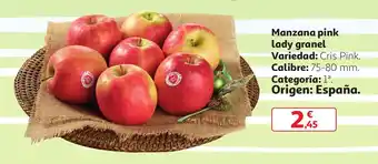 Alcampo Manzana Pink lady granel, variedad: Cris Pink oferta