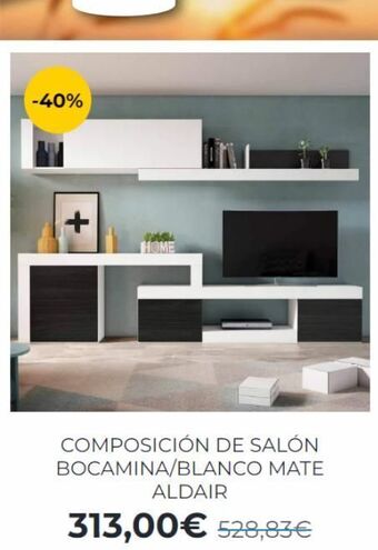 Lúzete -40% + composición de salón bocamina/blanco mate aldair 313,00€ 528,83€ oferta