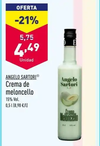 ALDI ANGELO SARTORI Crema de meloncello oferta