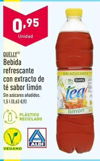 ALDI QUELLY Bebida refrescante con extracto de té sabor limón oferta
