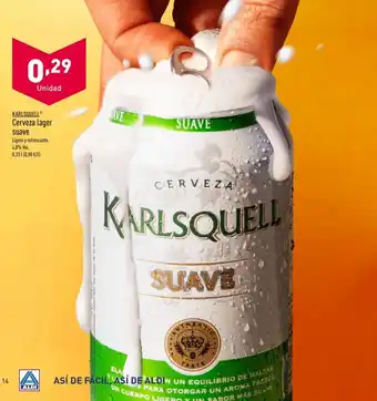ALDI KARLSQUELLⓇ Cerveza lager suave oferta