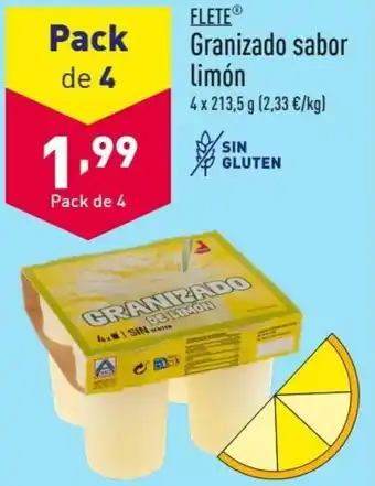 ALDI FLETEⓇ Granizado sabor limón oferta