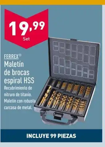 ALDI FERREX® Maletín de brocas espiral HSS oferta