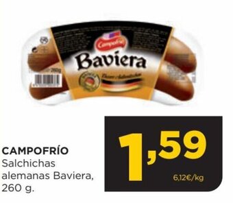 Alimerka CAMPOFRÍO Salchichas alemanas Baviera, 260 g. oferta