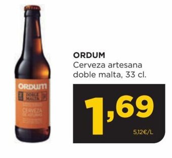 Alimerka ORDUM Cerveza artesana doble malta, 33 cl. oferta