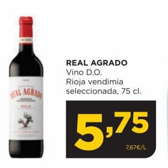 Alimerka REAL AGRADO Vino D.O. Rioja vendimia seleccionada, 75 cl. oferta