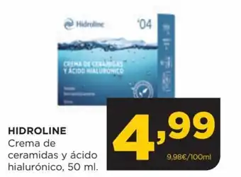 Alimerka HIDROLINE Crema de ceramidas y ácido hialurónico, 50 ml. oferta